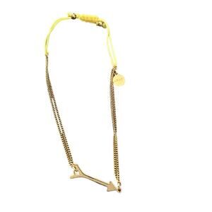 Stella & Dot Gold Tone Arrow  Adjustable Bracelet